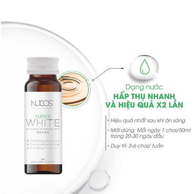 Thực phẩm bảo vệ sức khỏe Nucos Super White (10 chai x 50ml)