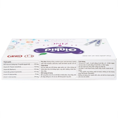 Thực phẩm bảo vệ sức khỏe Ginkid Canxi Kẽm (20 ống x 5ml)