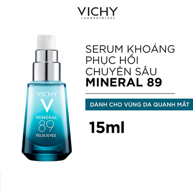 Serum Vichy Repairing Eye Fortifier Mineral 89 Eyes giúp giảm quầng thâm và bọng mắt (Chai 15ml)