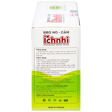 Thực phẩm bảo vệ sức khỏe siro ho - cảm Ích Nhi (30 gói x 5ml)