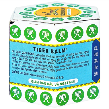 Dầu cù là Tiger Balm White Haw Par giảm đau đầu, nghẹt mũi, côn trùng cắn (19,4g)