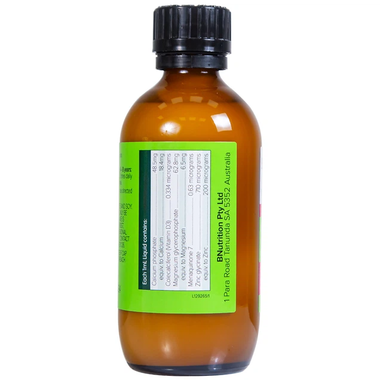 Thực phẩm bảo vệ sức khỏe Brauer Baby &amp; Kids Liquid Calcium with Magnesium &amp; Zinc (200ml)