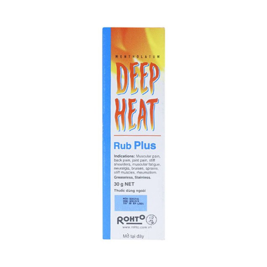 Kem Thoa Deep Heat Rub Plus Rohto Giúp Giảm Đau Cơ, Vai, Khớp (30G)