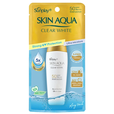Sữa chống nắng dưỡng da trắng mịn Sunplay Skin Aqua Clear White SPF 50+