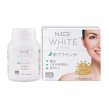 Nucos White New Placenta hỗ trợ trắng da, giảm nám (60 viên)