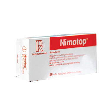Thuốc Nimotop Bayer phòng và điều trị thiếu máu cục bộ (3 vỉ x 10 viên)
