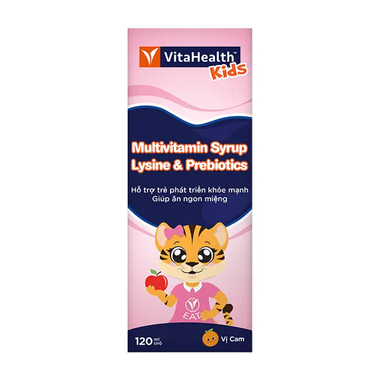 Siro Multivitamin Syrup Lysine & Prebiotics Vitahealth bổ sung vitamin cho trẻ (120ml)