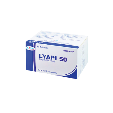 Thuốc Lyapi 50mg điều trị đau thần kinh, động kinh (10 vỉ x 10 viên)