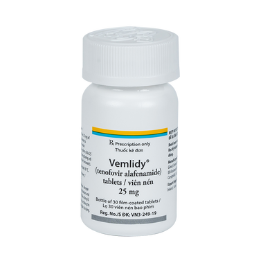 Thuốc Vemlidy 25mg thuốc kháng virus, trị viêm gan B (chai 30 viên)