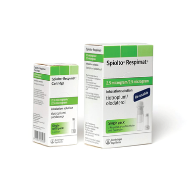 Thuốc Spiolto Respimat điều trị giãn phế quản (1 ống 4ml/60 lần x 1 bình xịt)