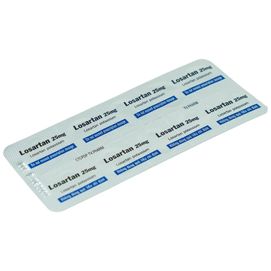 Viên nén Losartan 25mg điều trị tăng huyết áp (3 vỉ x 10 viên)