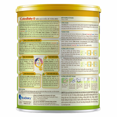 Sữa bột Colosbaby IQ Gold 1+ tăng cường miễn dịch, giúp bé thông minh (800g)