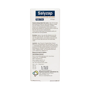 Lotion Fixderma Salyzap Lotion For Acne giảm mụn, ngăn ngừa hình thành nhân mụn mới (20ml)