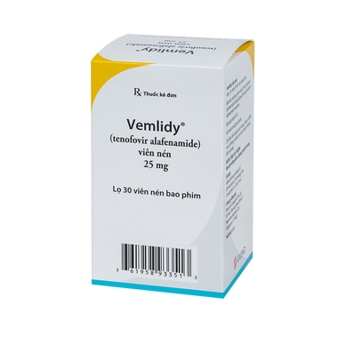 Thuốc Vemlidy 25mg thuốc kháng virus, trị viêm gan B (chai 30 viên)