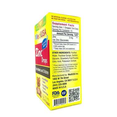 Thực phẩm bảo vệ sức khỏe MediUSA Zinc Drops (30ml)