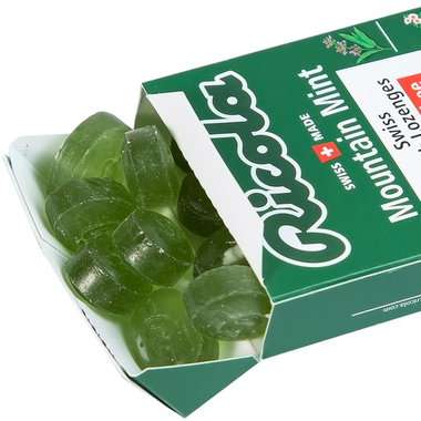Kẹo ngậm không đường Ricola Mountain Mint giúp thông cổ, giảm ho (40g)