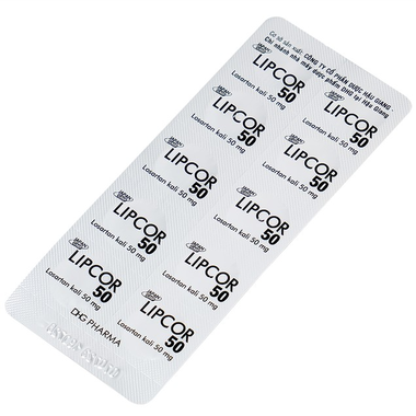 Thuốc Lipcor 50mg điều trị tăng huyết áp (3 vỉ x 10 viên)