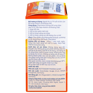 Viên uống Pharmaton Energy