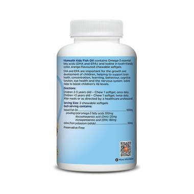 Viên nhai bổ sung dầu cá  Kids Fish Oil VitaHealth 30 viên