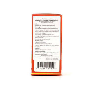 Thực phẩm bảo vệ sức khỏe Advanced Cholesterol Complex