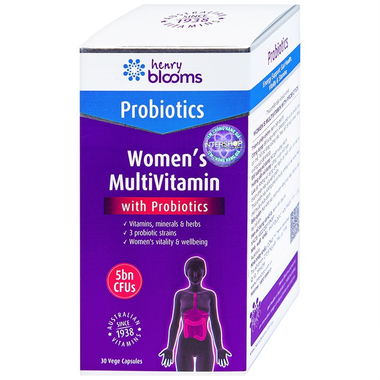 Thực phẩm bảo vệ sức khoẻ Women's Multivitamin With Probiotics Henry Blooms Hộp 30 viên