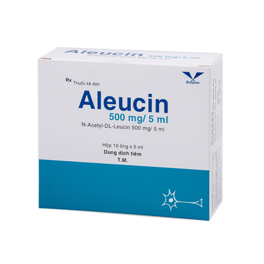 Thuốc tiêm Aleucin 500mg/5ml  hỗ trợ điều trị chóng mặt (Hộp 10 ống)