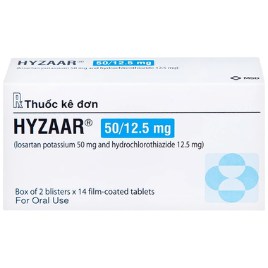 Thuốc Hyzaar 50/12,5mg MSD điều trị tăng huyết áp (3 vỉ x 10 viên)