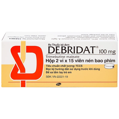 Thuốc Debridat 100mg hỗ trợ điều trị triệu chứng đau, rối loạn nhu động ruột và khó chịu đường ruột (Hộp 30 viên)