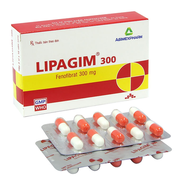 Thuốc Lipagim 300mg điều trị rối loạn lipoprotein huyết ( 3 vỉ x 10 viên)