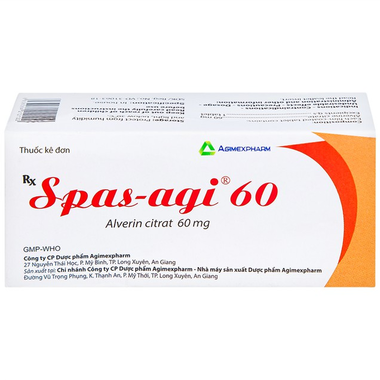 Thuốc Spas-Agi 60mg Điều Trị Chống Đau Do Co Thắt Cơ Trơn (Hộp 6 vĩ x 10 Viên)