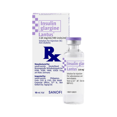 Dung dịch tiêm Lantus 100units/ml hỗ trợ điều trị đái tháo đường ( Lọ 10ml)