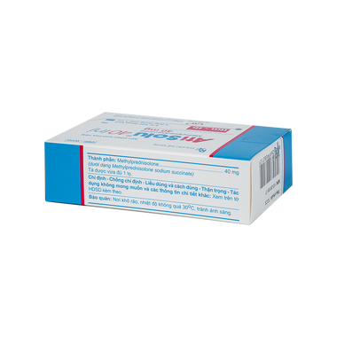 Bột pha tiêm Atisolu 40 dùng chống viêm, giảm miễn dịch (1 lọ bột + 1 ống 1ml)