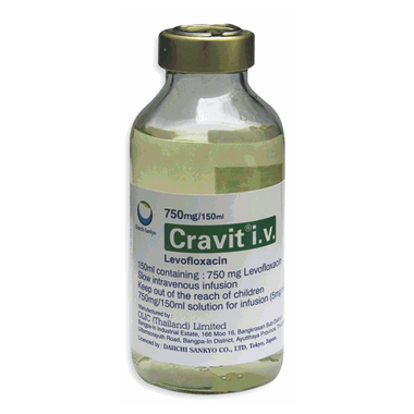 Thuốc CRAVIT 750MG/150ML hỗ trợ điều trị nhiễm khuẩn đường hô hấp (Chai 100ml)