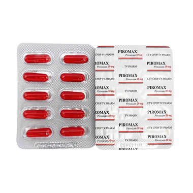 Thuốc Piromax 20mg điều trị và giảm đau viêm xương khớp (10 vỉ x 10 viên)