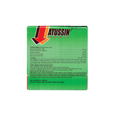 Thuốc Atussin hỗ trợ giảm các triệu chứng ho (25 vỉ x 4 viên)