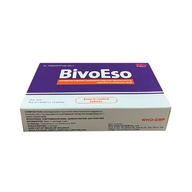 Thuốc BIVOESO 40MG điều trị viêm loét thực quản do trào ngược, tăng tiết acid (3 vỉ x 10 viên)