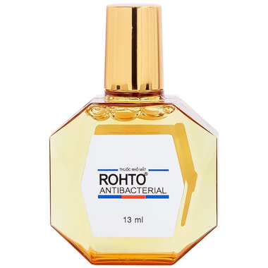 Thuốc nhỏ mắt Rohto Antibacterial điều trị lẹo mắt, viêm kết mạc mắt (chai 13ml)