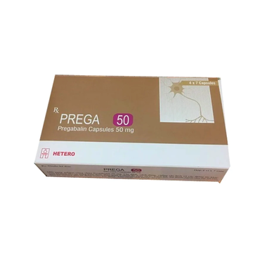 Thuốc Prega 50mg hỗ trợ điều trị động kinh, đau dây thần kinh (Hộp 28 viên)