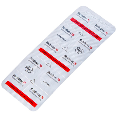 Thuốc Diclofenac 75 điều trị dài ngày viêm khớp mạn, thoái hóa khớp (10 vỉ x 10 viên)
