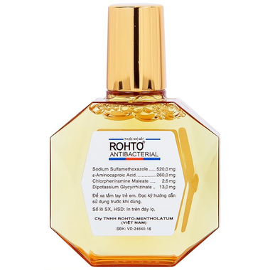Thuốc nhỏ mắt Rohto Antibacterial điều trị lẹo mắt, viêm kết mạc mắt (chai 13ml)