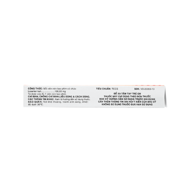 Thuốc Losapin 100mg SPM điều trị tăng huyết áp (3 vỉ x 10 viên)