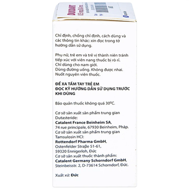 Thuốc Duodart 0.5mg/0.4mg GSK điều trị bệnh phì đại lành tính tuyến tiền liệt (30 viên)