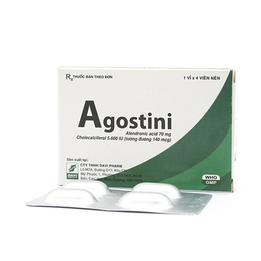 Thuốc Agostini Davipharm điều trị loãng xương (1 vỉ x 4 viên)