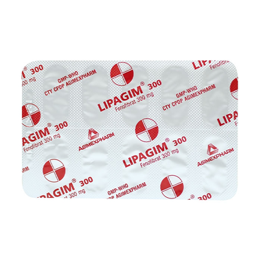 Thuốc Lipagim 300mg điều trị rối loạn lipoprotein huyết ( 3 vỉ x 10 viên)