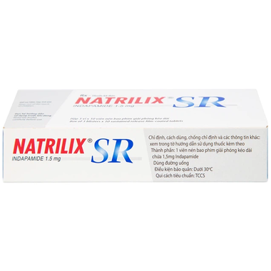 Thuốc Natrilix 1,5mg điều trị tăng huyết áp nguyên phát (3 vỉ x 10 viên)