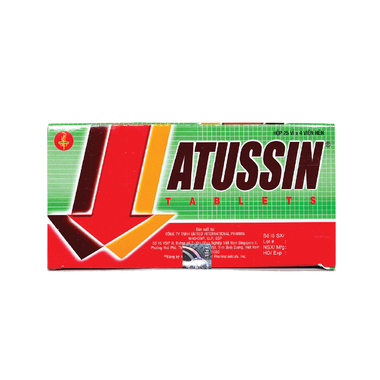 Thuốc Atussin hỗ trợ giảm các triệu chứng ho (25 vỉ x 4 viên)