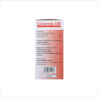 Dung dịch uống Livernin-DH 500mg/5ml Hà Tây hỗ trợ điều trị bệnh gan, rối loạn tiêu hóa (20 ống x 5ml)