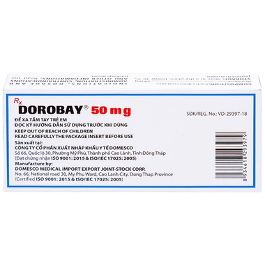 Thuốc Dorobay 50mg Domesco hỗ trợ điều trị đái tháo đường tuýp 2 (3 vỉ x 10 viên)