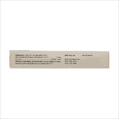 Thuốc Atorvastatin 10mg TV.Pharm điều trị tăng cholesterol toàn phần, LDL-cholesterol (3 vỉ x 10 viên)