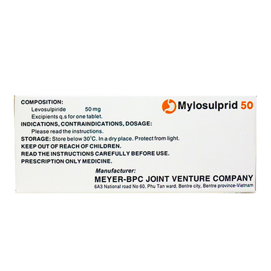 Thuốc Mylosulprid 50 điều trị khó tiêu ở đường tiêu hoá  (100 viên)
